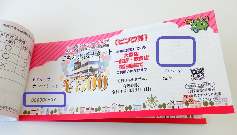 長野県小諸市地域振興券